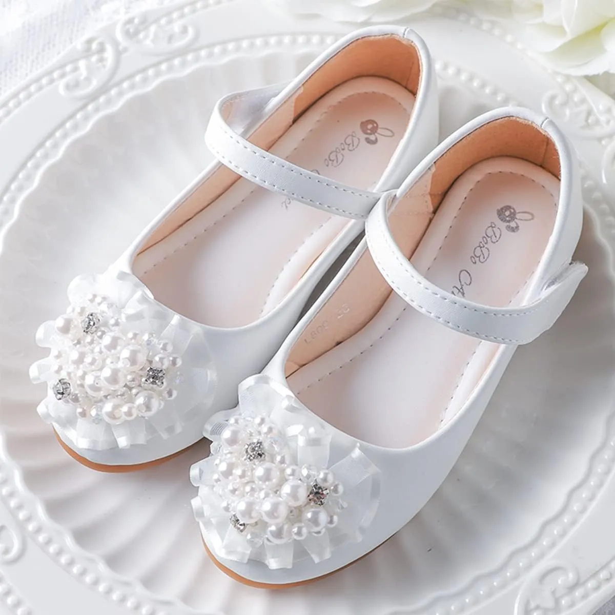 JOEupin Girls Dress Shoes Sparkle Mary Jane Princess Glitter Wedding Party Flats for Toddler Little Kids