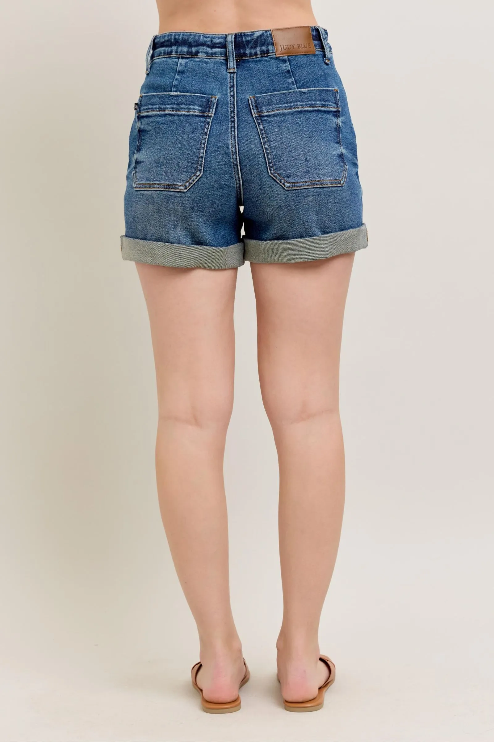Judy Blue High Rise Cuff Denim Shorts