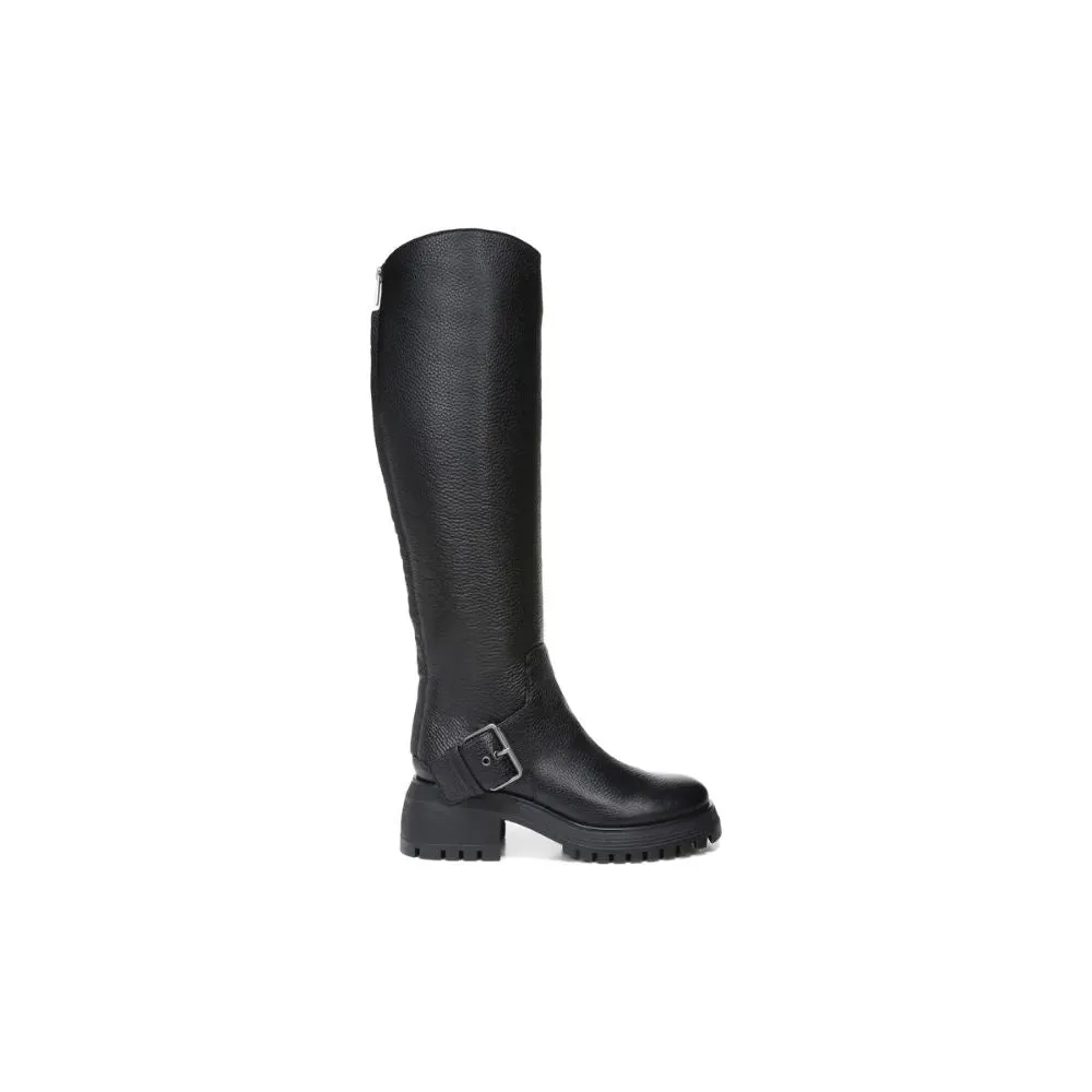 Julie Black Leather Franco Sarto Tall Boots
