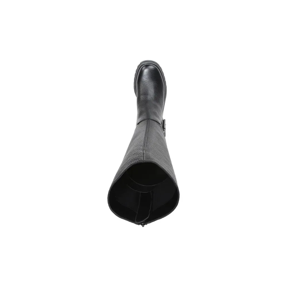 Julie Black Leather Franco Sarto Tall Boots
