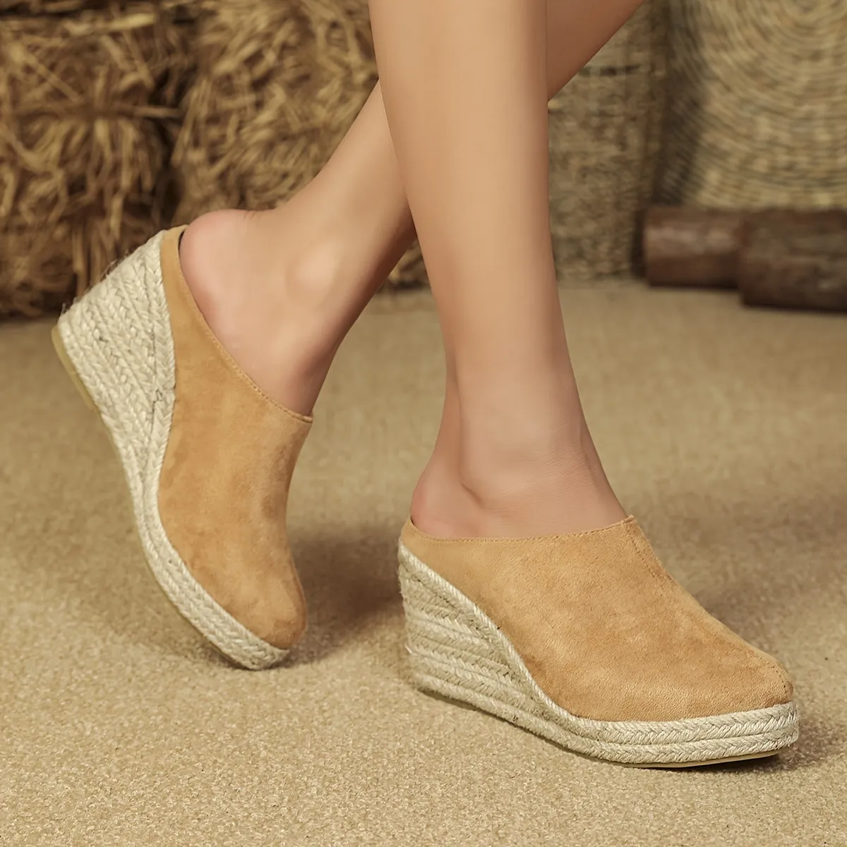 Juliette | Elegant backless espadrille heels
