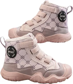Kids Snow Boots for Girls Boys Comfy Warm Fr Lined Winter Boots Lightweight Slip On Cotton Fuzzy Light Shoes for Kids