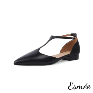 Leather Flat T-Straps