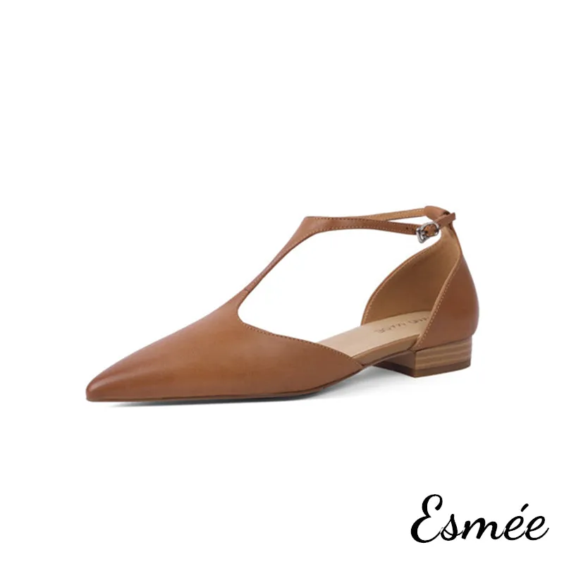 Leather Flat T-Straps