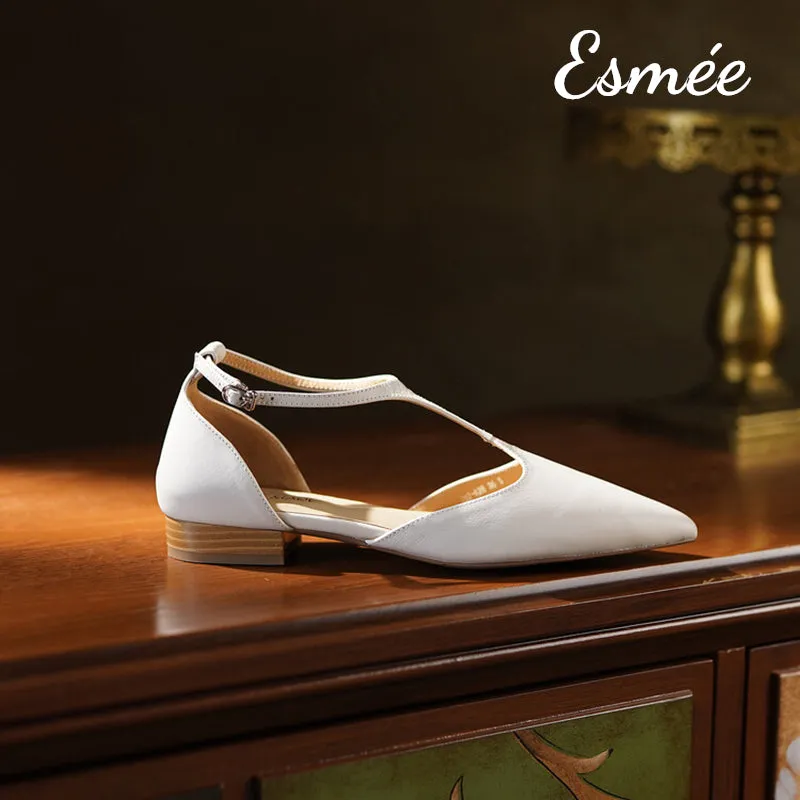 Leather Flat T-Straps