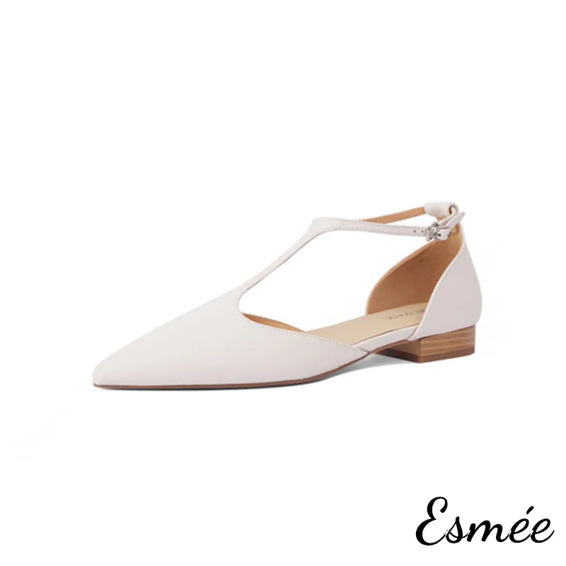 Leather Flat T-Straps
