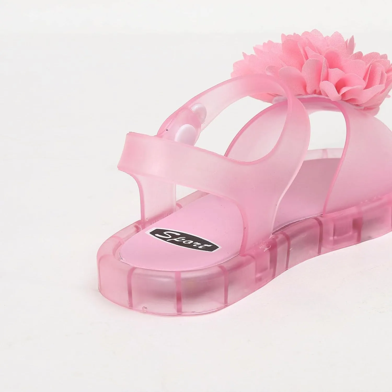 Little Girl Easter Summer Dress Shoes Children's Luminous Sandals Fashionable Diamond Flower Cute Princess Jelly Slippers Girls Double Slip On Slide Sandals