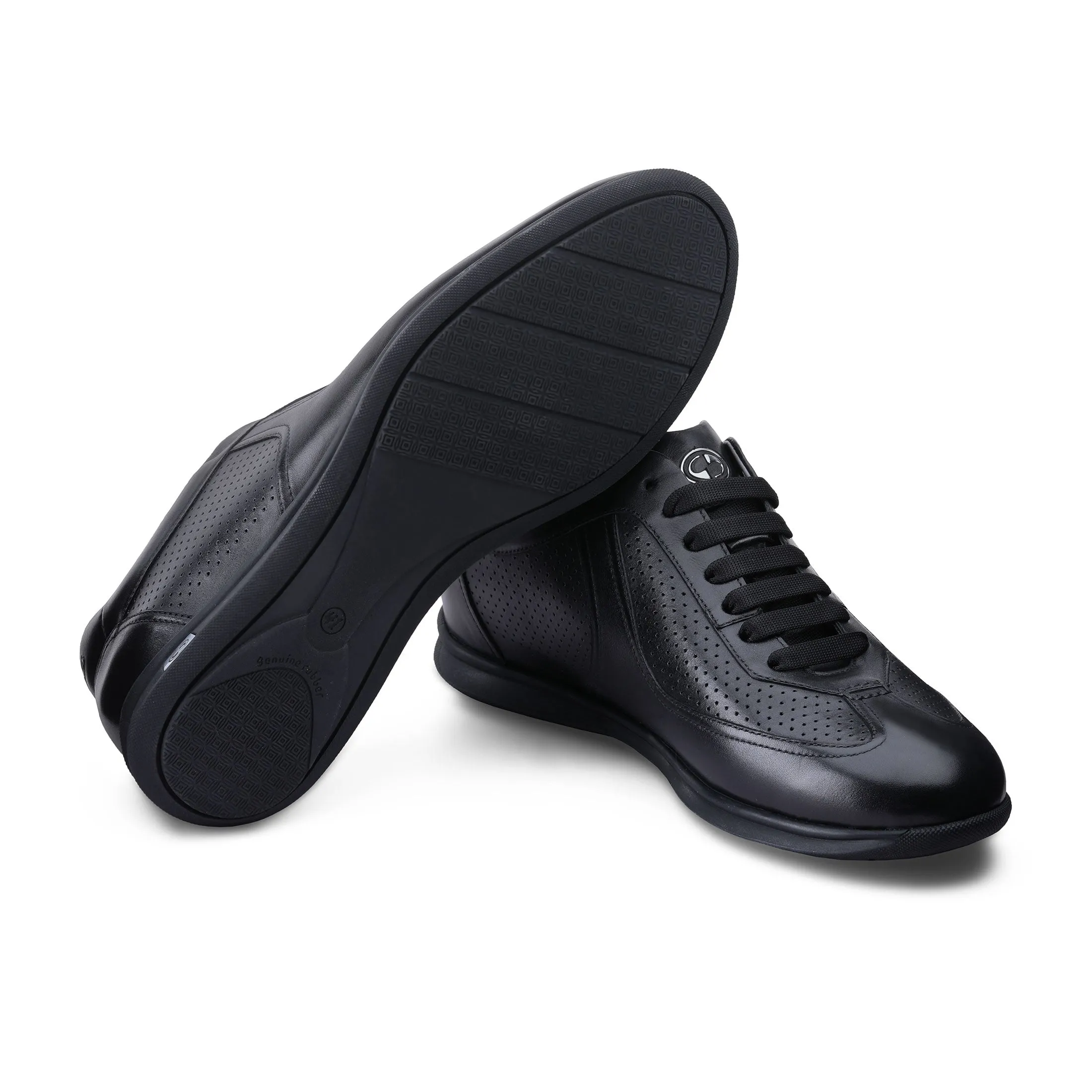 Men's Black Perforated Sneaker