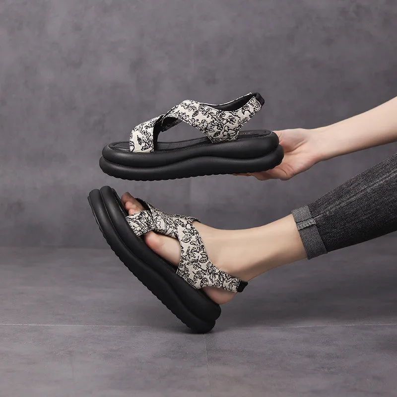 new fashionable thick soled sponge cake beach sandals