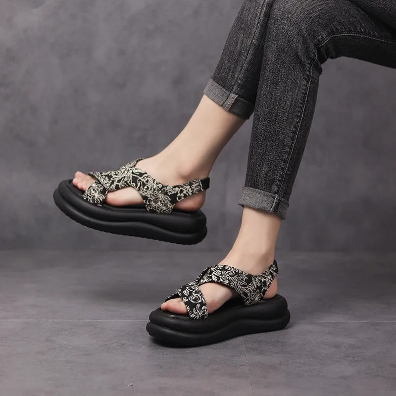 new fashionable thick soled sponge cake beach sandals