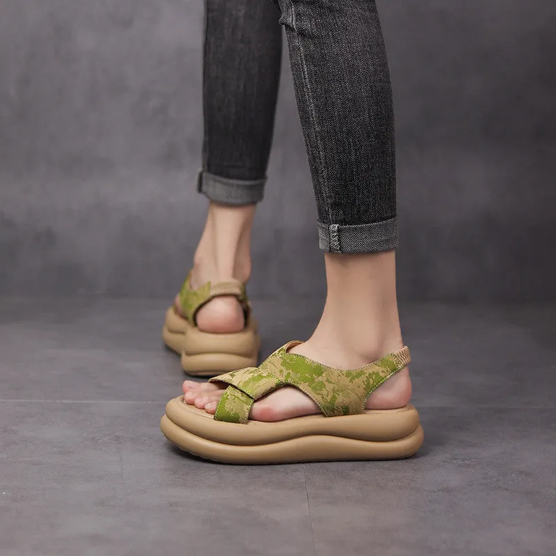 new fashionable thick soled sponge cake beach sandals