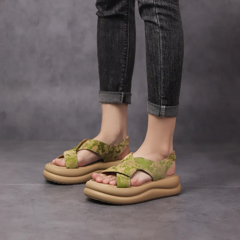 new fashionable thick soled sponge cake beach sandals