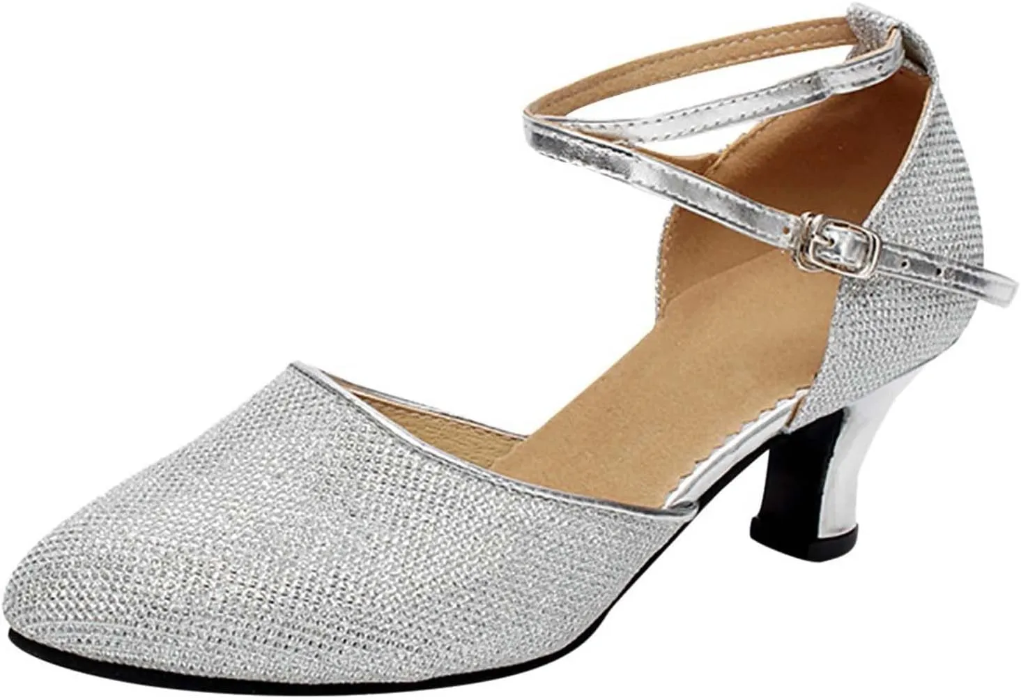 oiangi Pump Shoes for Women 2023 Fashion Latin Dance Shoes Ladies Professional Ballroom Salsa Practice Performance Dance Shoes