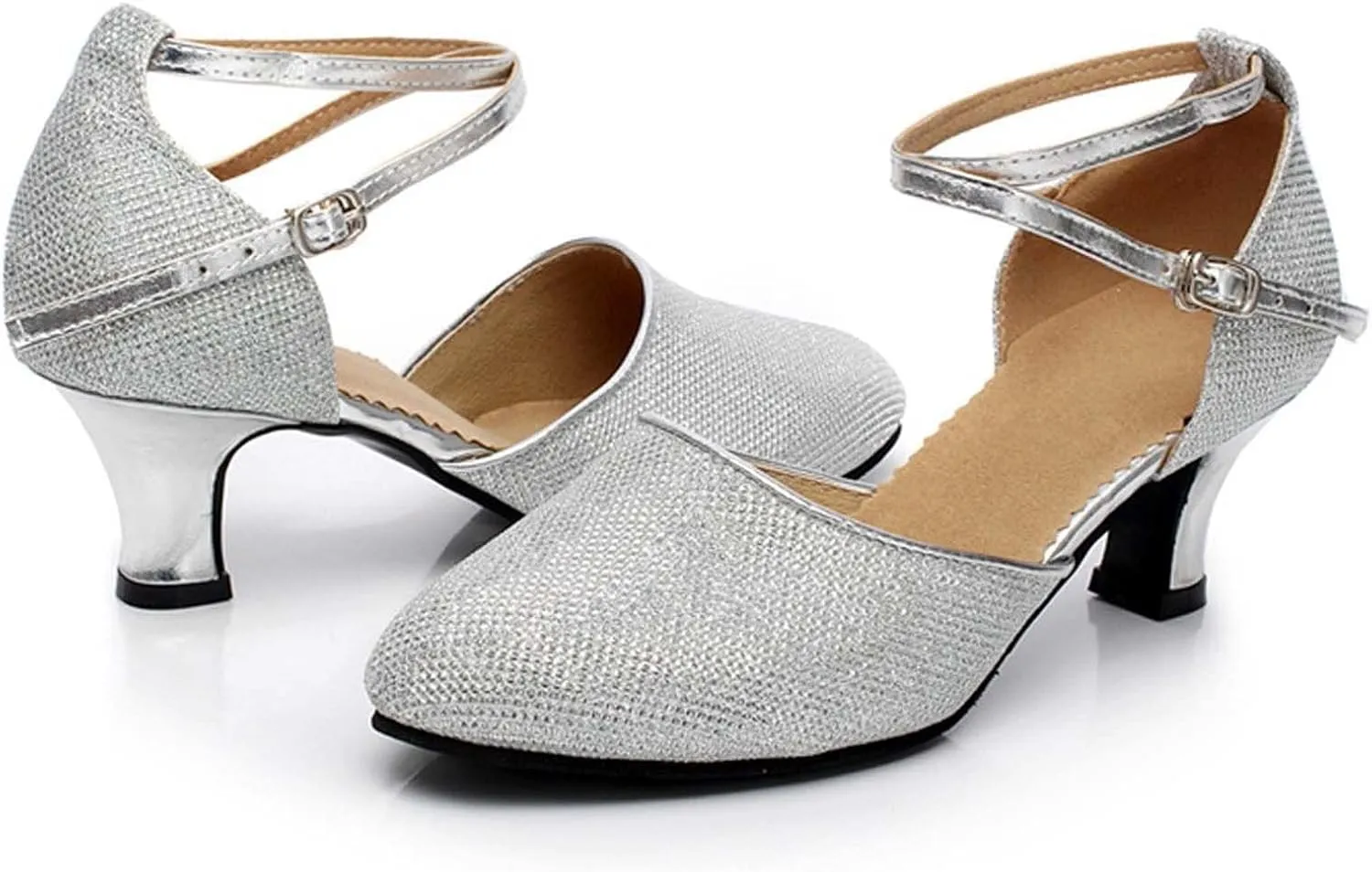 oiangi Pump Shoes for Women 2023 Fashion Latin Dance Shoes Ladies Professional Ballroom Salsa Practice Performance Dance Shoes