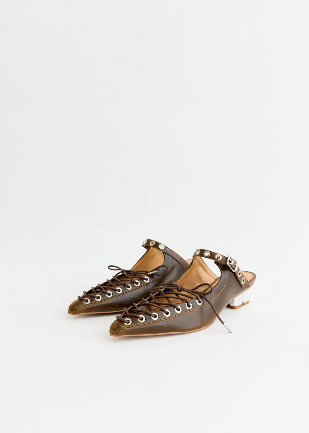 Oleatex Lace Up Mules