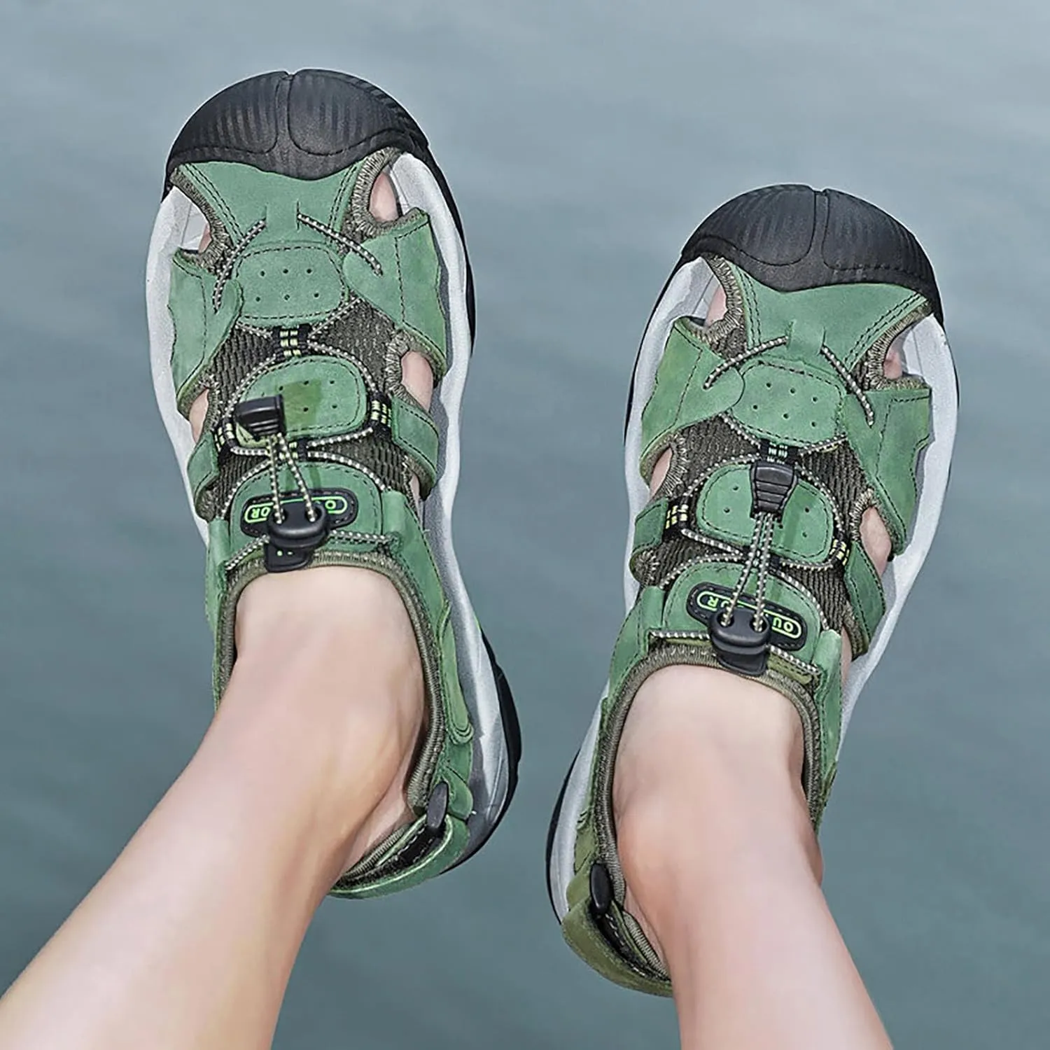 Platform Sandals Elastic Ankle Strap Open Toe Flower Shoes Casual Elastic Ankle Strap Platform Sandals