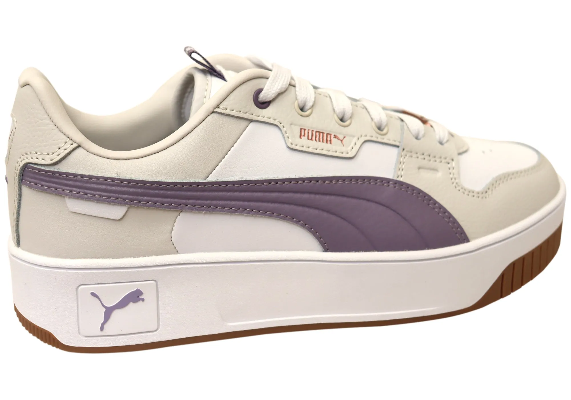 Puma Womens Carina Street Lux Comfortable Lace Up Sneakers