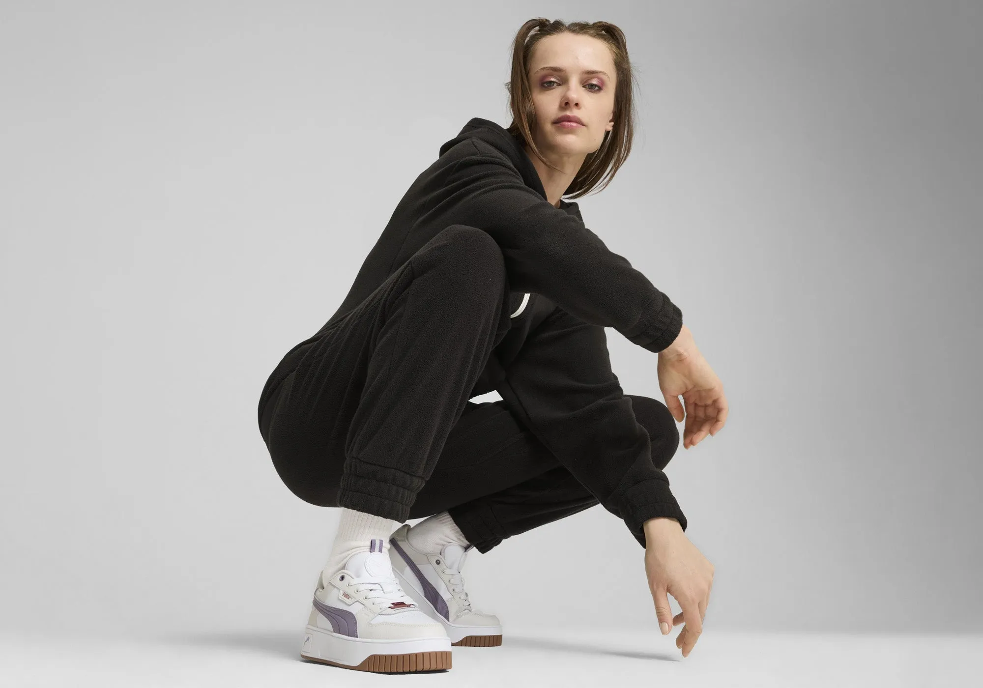 Puma Womens Carina Street Lux Comfortable Lace Up Sneakers