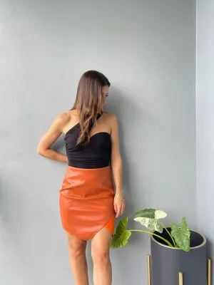 Raya Leather Mini Skirt
