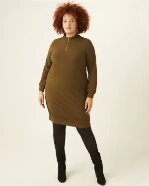 Samantha Sweater Dress | Olive Green