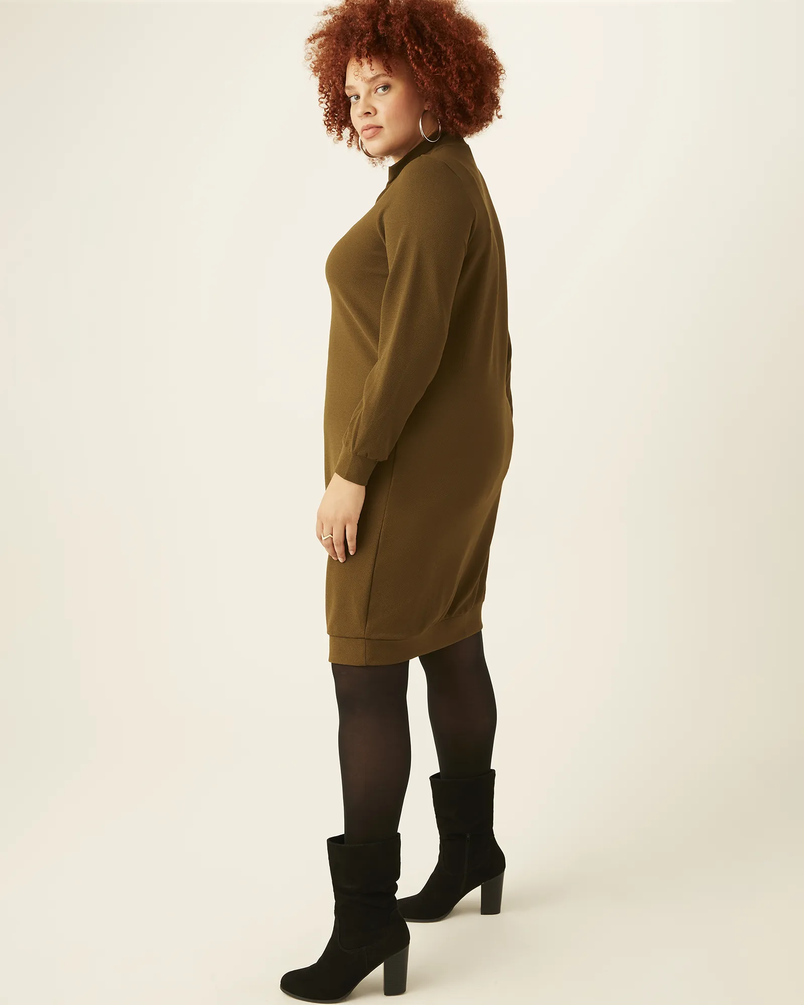Samantha Sweater Dress | Olive Green
