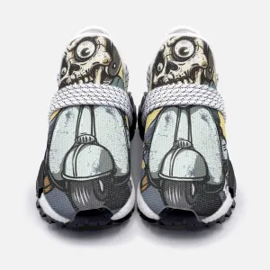skeleton riding motorbike Unisex Lightweight Custom shoes
