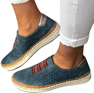 Sneakers for Women Wide Width Gibobby Womens Fashion Sneakers Perforated Slip on Flats Comfortable Walking Casual Shoes