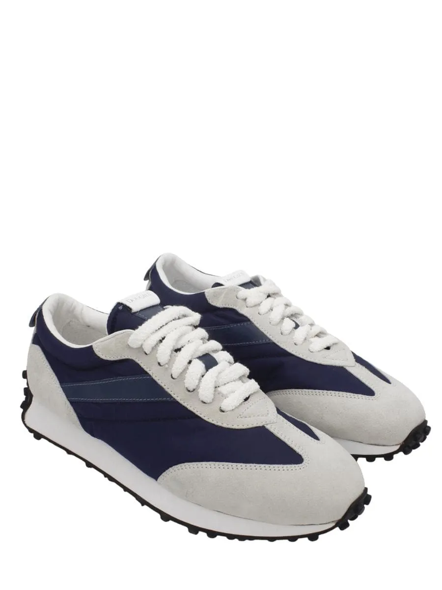 Sneakers in suede e tessuto tecnico