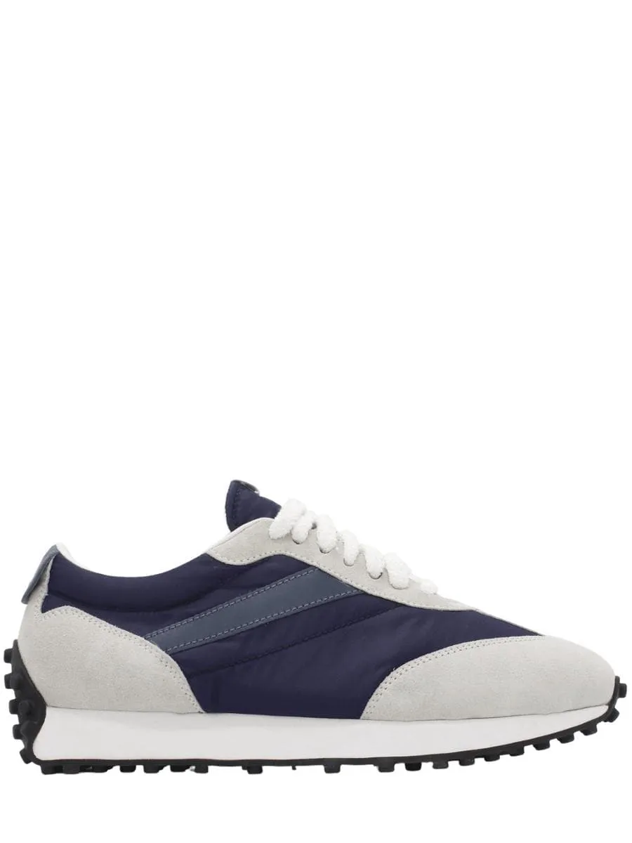 Sneakers in suede e tessuto tecnico