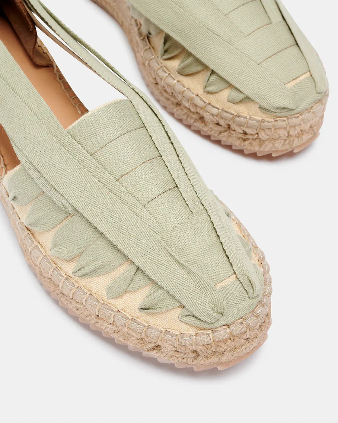 Soc Trail Green Cotton Espadrille