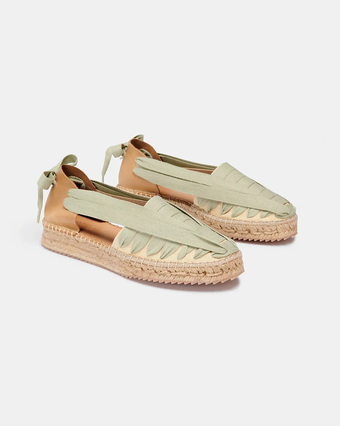 Soc Trail Green Cotton Espadrille