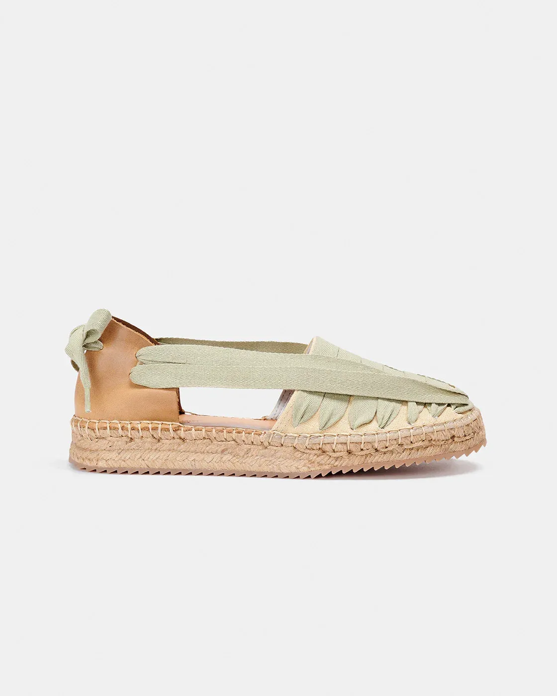 Soc Trail Green Cotton Espadrille