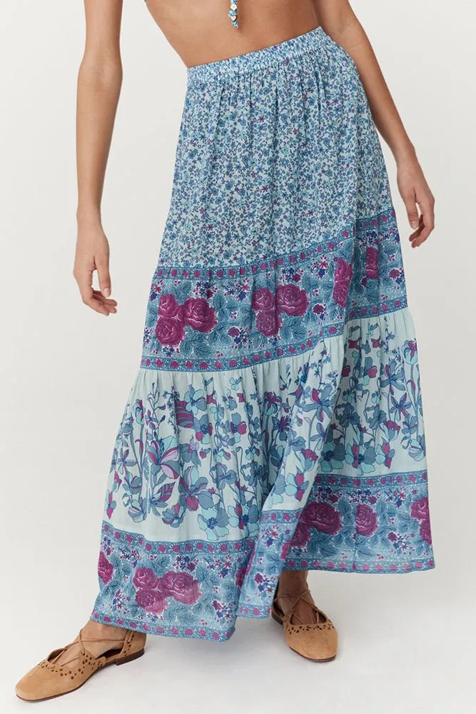 Spell Love Jetty Maxi Skirt | Blue