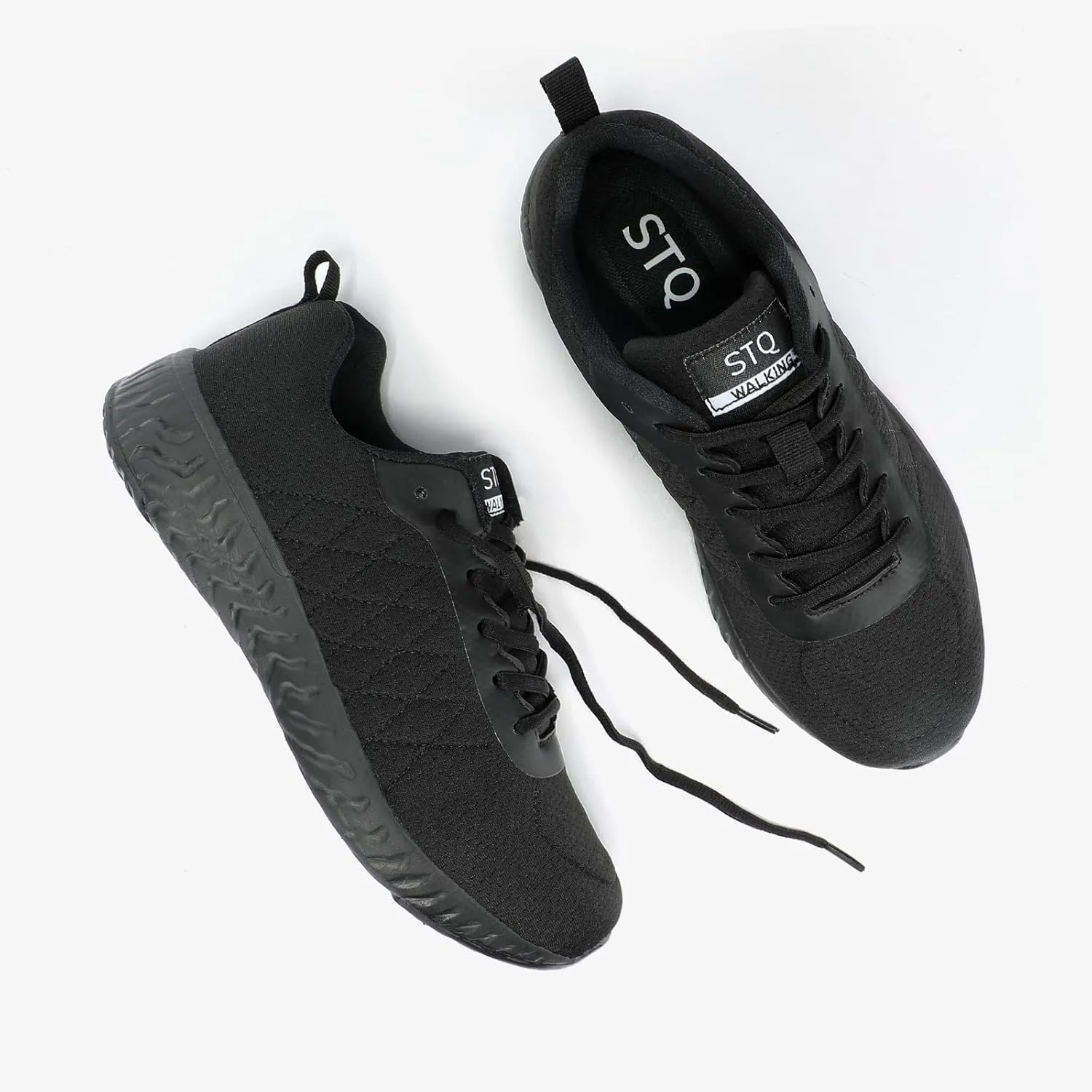 STQ Walking Shoes for Women Lace Up Lightweight Tennis Shoes