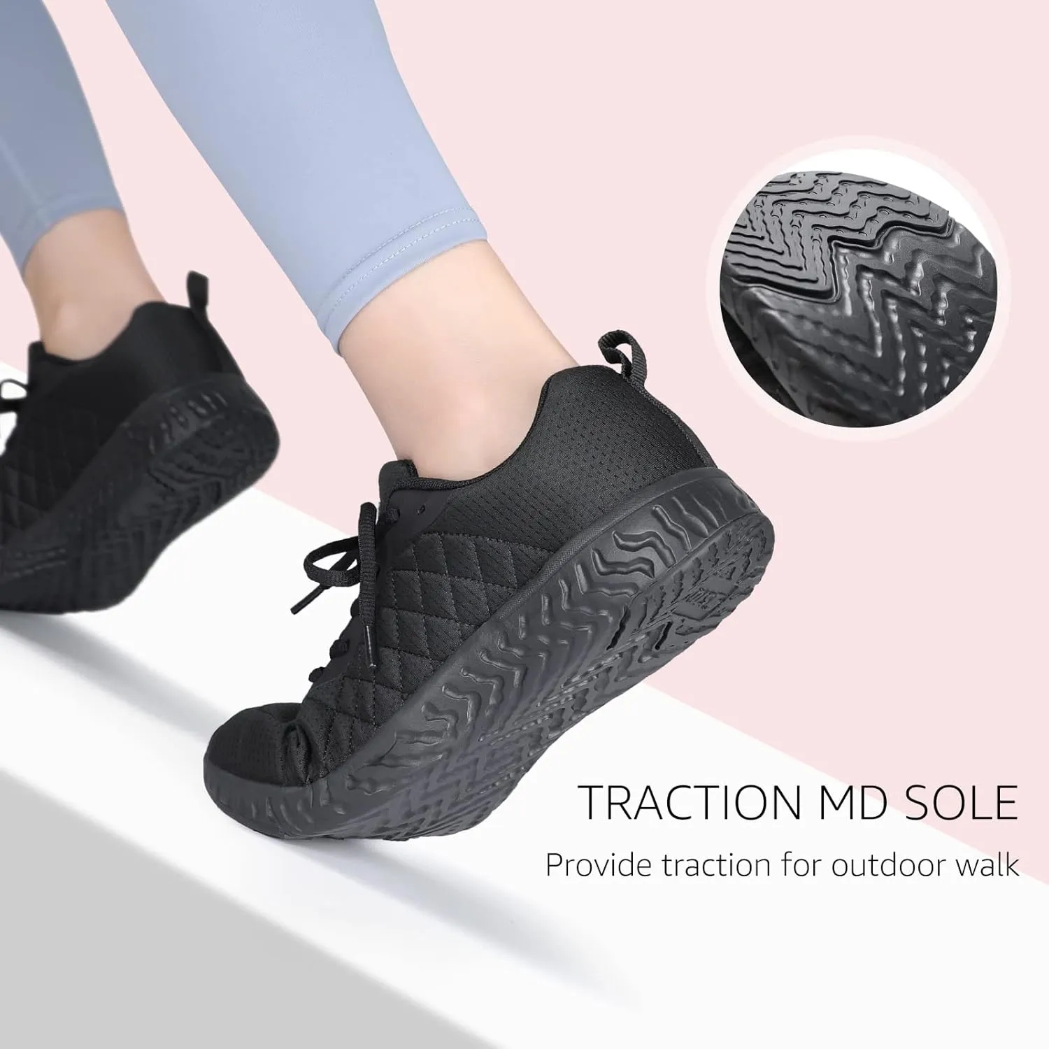 STQ Walking Shoes for Women Lace Up Lightweight Tennis Shoes