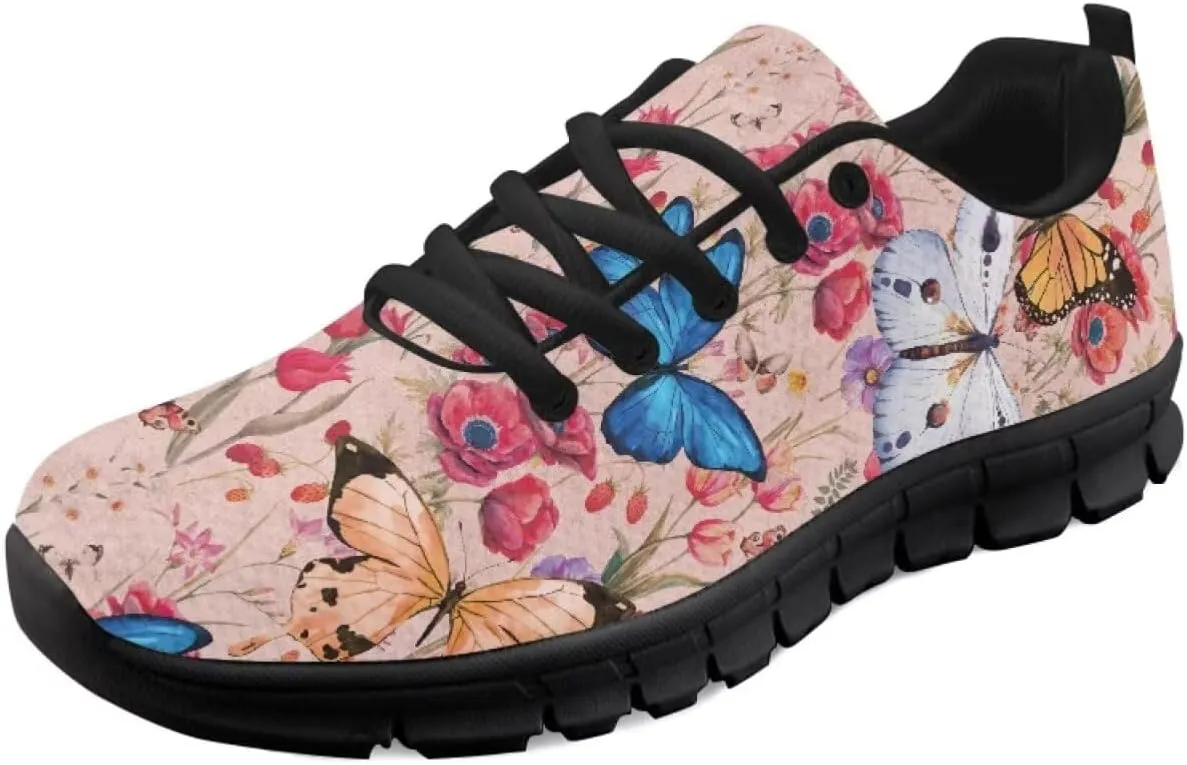 SYtrade Sneakers for Women Tennis Shoes Breathable Lightweight Walking Shoes Black Sole
