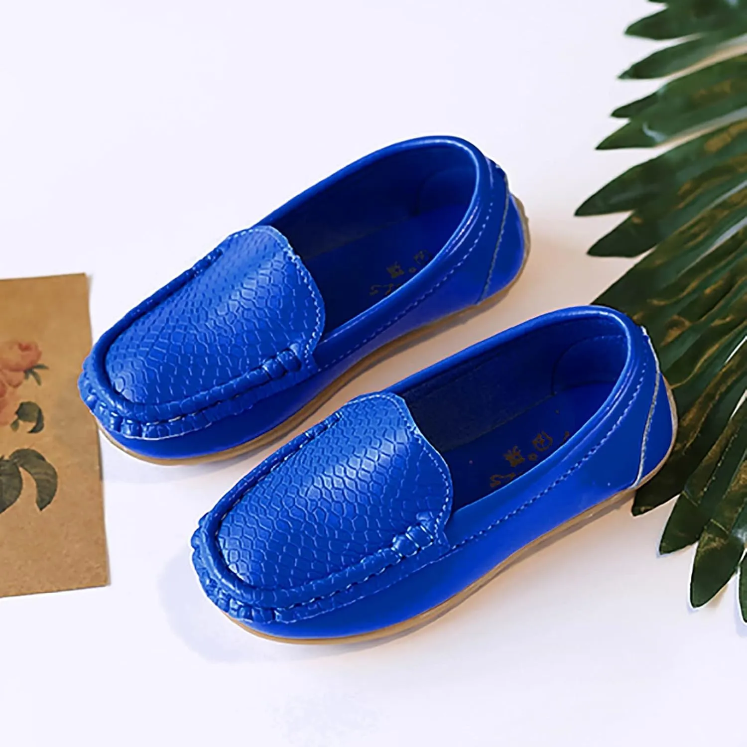 Toddler Boys Girls Soft Slip On Loafers Flat Dress Shoes Kids Casual occasins School Uniform Walking Boat Shoes