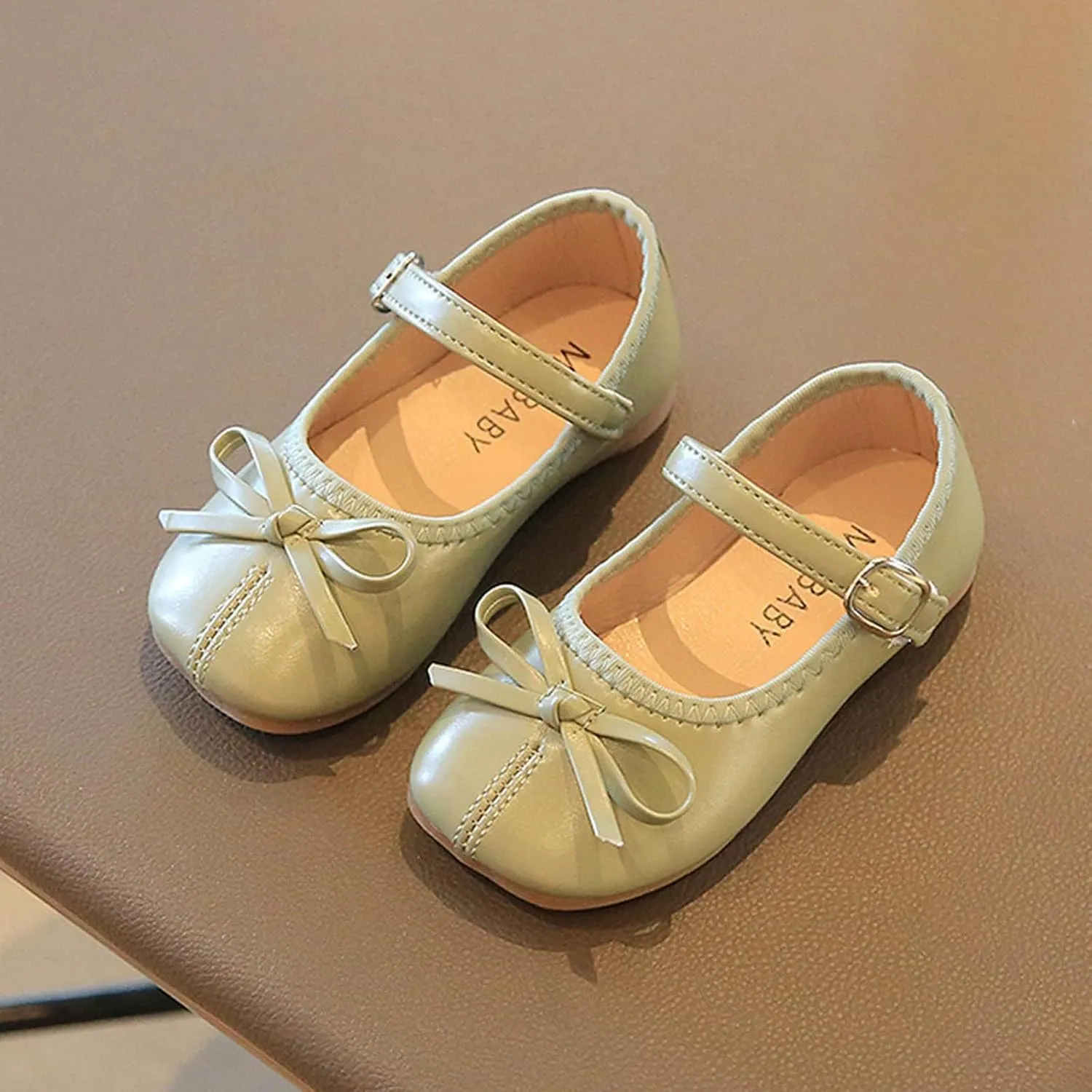 Toddler Girls Dress Shoes Bow Slip On Mary Jane Ballet Flats Flower Girl Party Wedding Shoes Girls School Shoes