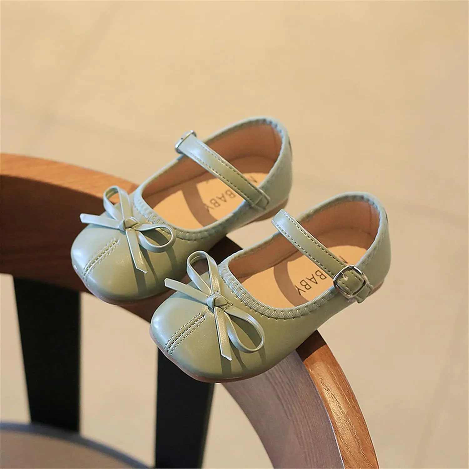 Toddler Girls Dress Shoes Bow Slip On Mary Jane Ballet Flats Flower Girl Party Wedding Shoes Girls School Shoes