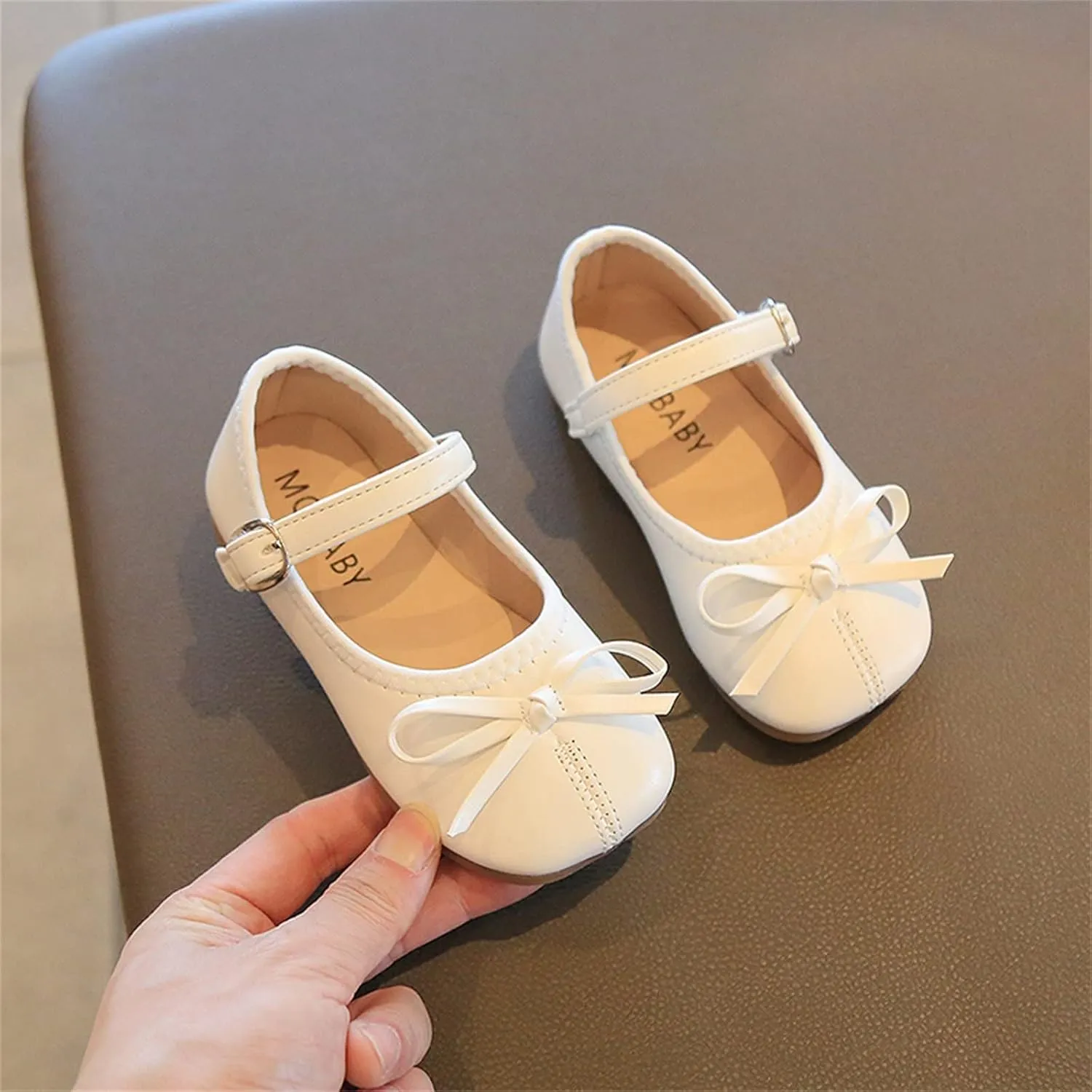 Toddler Girls Dress Shoes Bow Slip On Mary Jane Ballet Flats Flower Girl Party Wedding Shoes Girls School Shoes