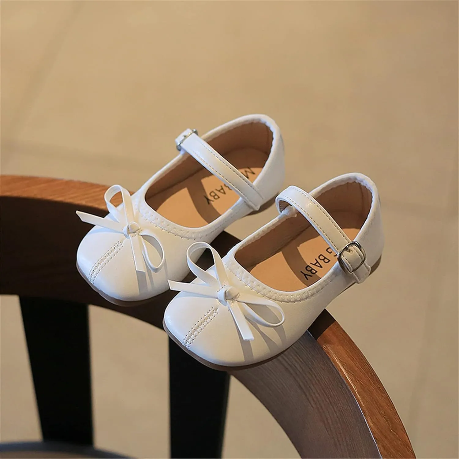 Toddler Girls Dress Shoes Bow Slip On Mary Jane Ballet Flats Flower Girl Party Wedding Shoes Girls School Shoes
