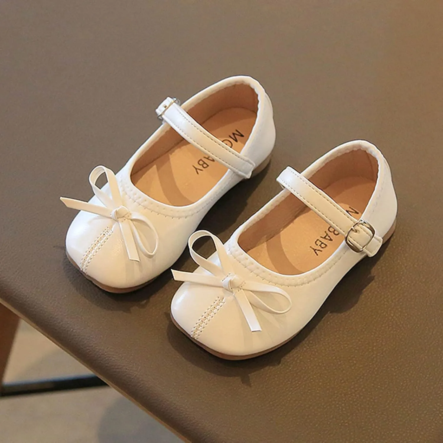 Toddler Girls Dress Shoes Bow Slip On Mary Jane Ballet Flats Flower Girl Party Wedding Shoes Girls School Shoes