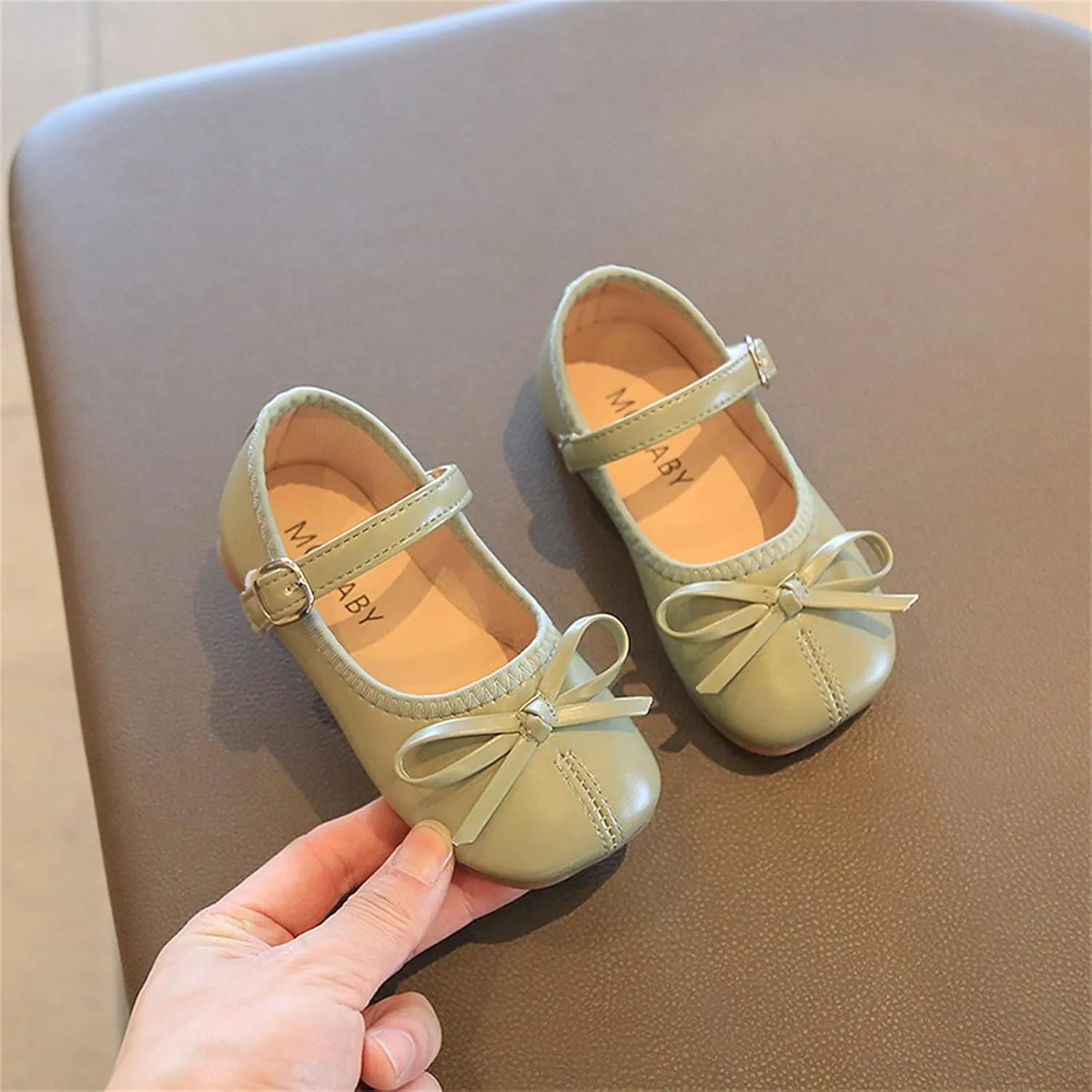 Toddler Girls Dress Shoes Bow Slip On Mary Jane Ballet Flats Flower Girl Party Wedding Shoes Girls School Shoes