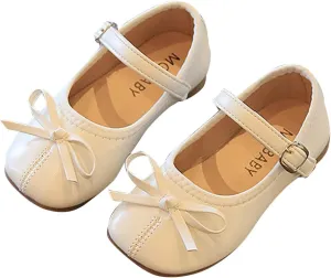 Toddler Girls Dress Shoes Bow Slip On Mary Jane Ballet Flats Flower Girl Party Wedding Shoes Girls School Shoes