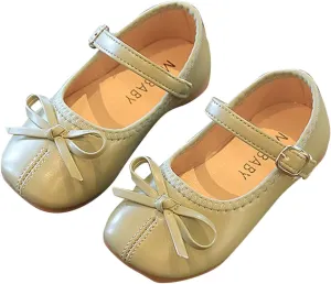 Toddler Girls Dress Shoes Bow Slip On Mary Jane Ballet Flats Flower Girl Party Wedding Shoes Girls School Shoes