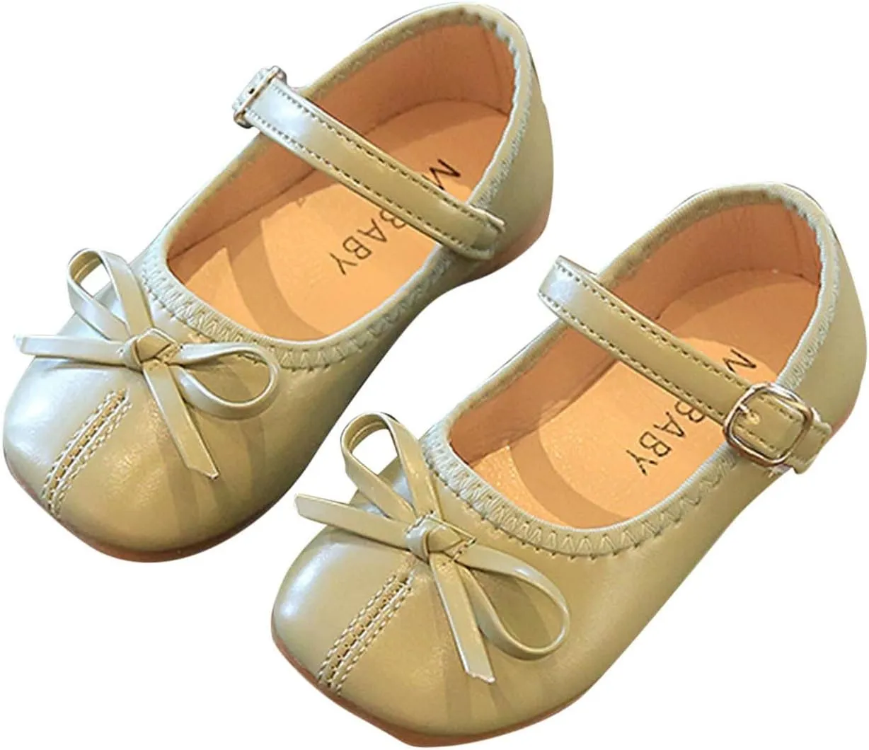 Toddler Girls Dress Shoes Bow Slip On Mary Jane Ballet Flats Flower Girl Party Wedding Shoes Girls School Shoes