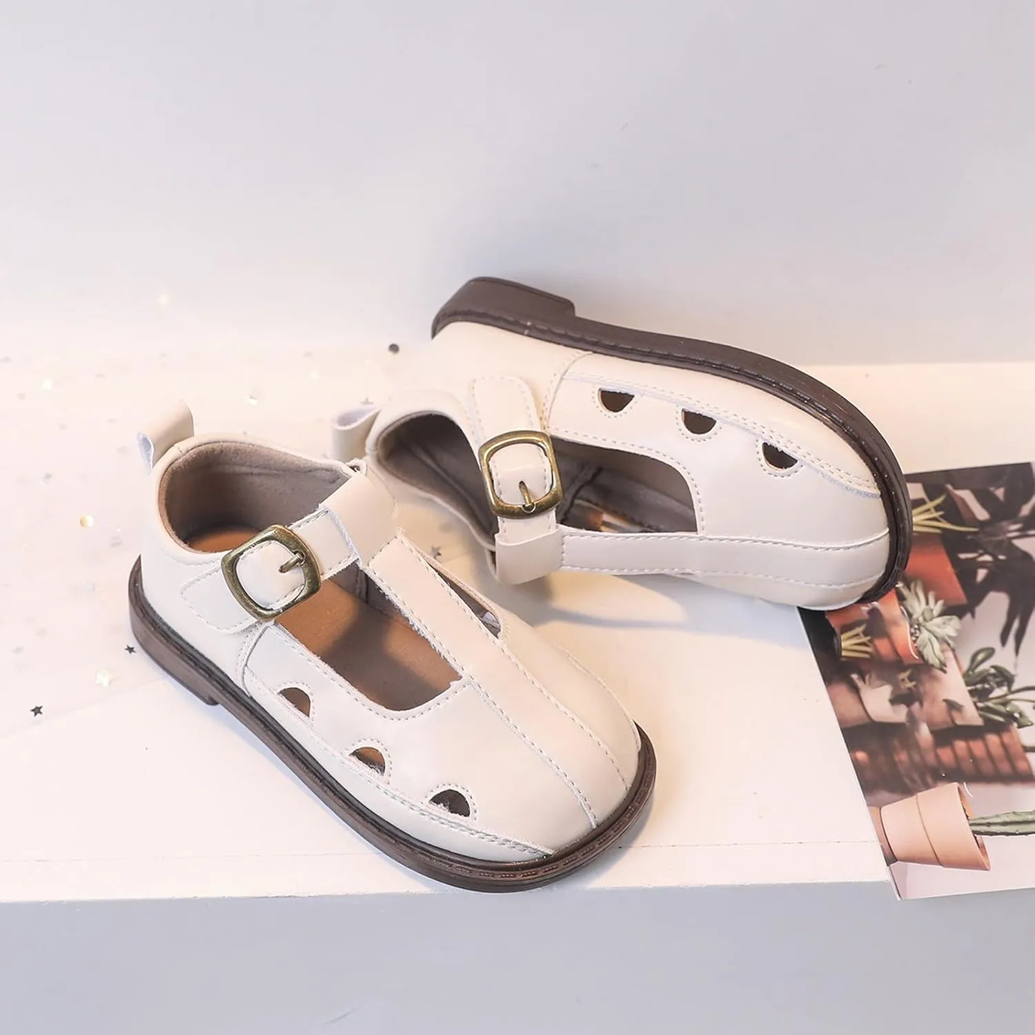 Toddler Girls Mary Jane Dress Shoes Ballet Shoes School Oxford Flats for Easter Flower Girl Mary Jane Shoes Girls