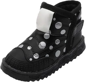 Toddler Light Up Shoes Non-Slip aterproof Slip On Winter Boots Wide Toe Box Warm Snow Boots Led Casual Sneaker