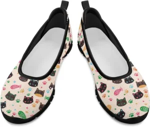 UNICEU Women's Slip On Shoes Casual Breathable Low Top Flats Lightweight Fashion Comfort Loafers for Walking Work