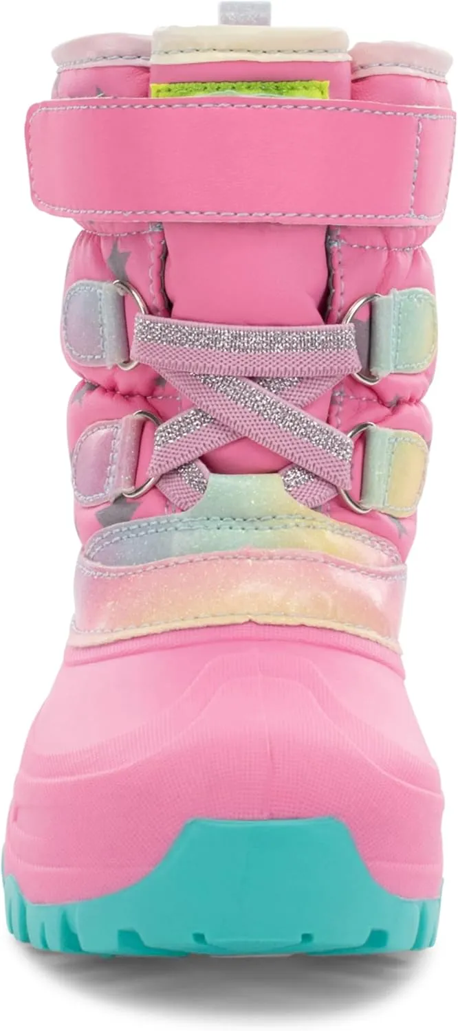 Western Chief Kids Ascend Faux Fur Cold Weather Boots  Waterproof Winter Boots for Girls & Boys  Warm, Cozy & Reflective for Snow Adventures